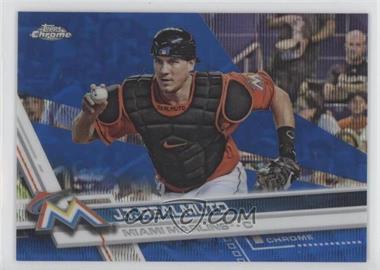2017 Topps Chrome - [Base] - Blue Wave Refractor #191 - J.T. Realmuto /75 [EX to NM]