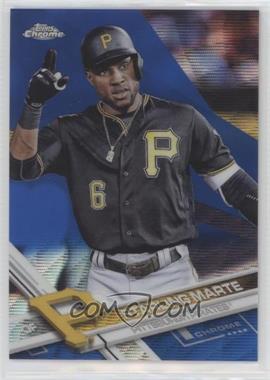 2017 Topps Chrome - [Base] - Blue Wave Refractor #35 - Starling Marte /75