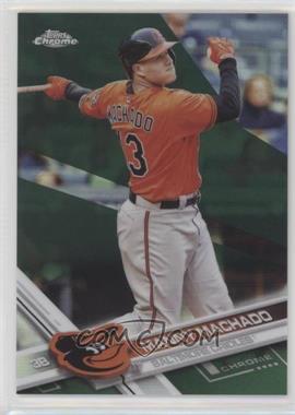 2017 Topps Chrome - [Base] - Green Refractor #40 - Manny Machado /99