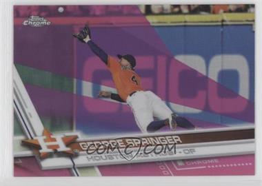 2017 Topps Chrome - [Base] - Pink Refractor #129 - George Springer