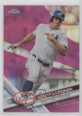 2017 Topps Chrome - [Base] - Pink Refractor #28 - Brett Gardner