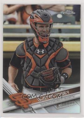 2017 Topps Chrome - [Base] - Refractor #145.2 - Photo Variation - Buster Posey (Catcher's Gear)