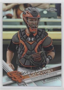 2017 Topps Chrome - [Base] - Refractor #145.2 - Photo Variation - Buster Posey (Catcher's Gear)