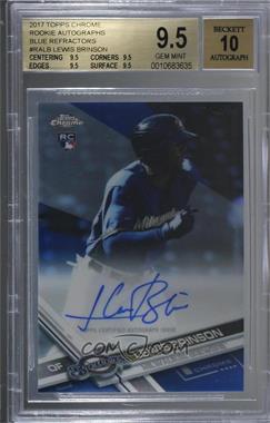 2017 Topps Chrome - Rookie Autographs - Blue Refractor #RA-LB - Lewis Brinson /150 [BGS 9.5 GEM MINT]