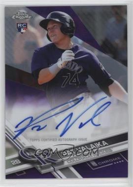 2017 Topps Chrome - Rookie Autographs - Purple Refractor #RA-PV - Pat Valaika /250