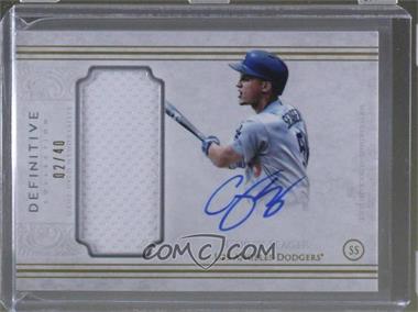 2017 Topps Definitive Collection - Definitive Autograph Relics #DCAR-CS - Corey Seager /40