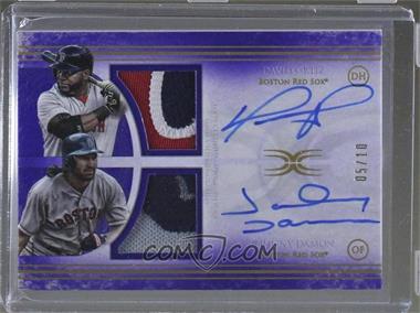 2017 Topps Definitive Collection - Dual Autographed Relic Collection - Purple #DARC-OD - David Ortiz, Johnny Damon /10