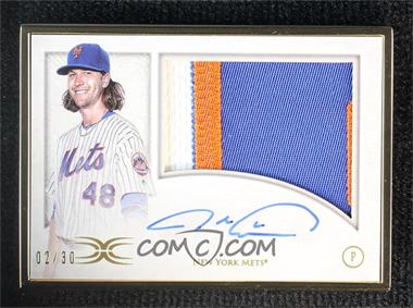 2017 Topps Definitive Collection - Framed Autograph Patch Collection #DFAP-JD - Jacob deGrom /30