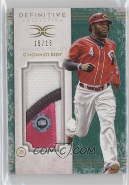 2017 Topps Definitive Collection - Jumbo Relic Collection - Green #DJRC-BP - Brandon Phillips /15