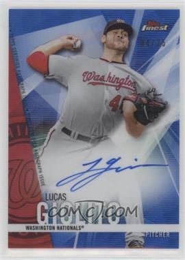 2017 Topps Finest - Autographs - Blue Wave Refractor #FA-LG - Lucas Giolito /25