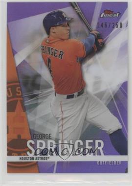 2017 Topps Finest - [Base] - Purple Refractor #97 - George Springer /250