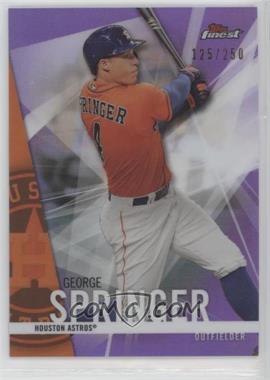 2017 Topps Finest - [Base] - Purple Refractor #97 - George Springer /250