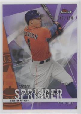 2017 Topps Finest - [Base] - Purple Refractor #97 - George Springer /250