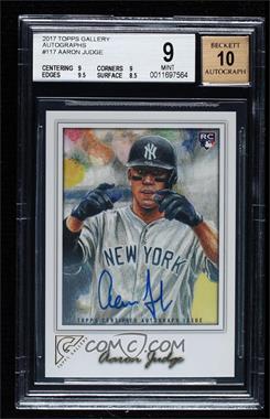 2017 Topps Gallery - [Base] - Autographs #117 - Aaron Judge [BGS 9 MINT]