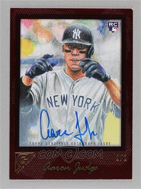 2017 Topps Gallery - [Base] - Red Autographs [Autographed] #117 - Aaron Judge /1