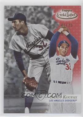 2017 Topps Gold Label - [Base] - Class 1 Red #35 - Sandy Koufax /75