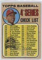 4th Series Checklist 284-317 (Orlando Cepeda) [EX to NM]