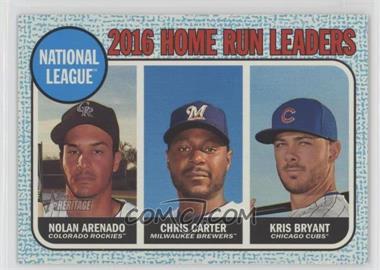 2017 Topps Heritage - [Base] - Blue Border #5 - League Leaders - Chris Carter, Nolan Arenado, Kris Bryant /50