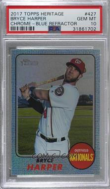 2017 Topps Heritage - [Base] - Chrome Blue Refractor #THC-427 - Bryce Harper /68 [PSA 10 GEM MT]