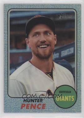 2017 Topps Heritage - [Base] - Chrome Blue Refractor #THC-439 - Hunter Pence /68