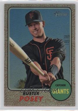 2017 Topps Heritage - [Base] - Chrome Refractor #THC-475 - Buster Posey /568