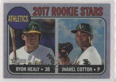 2017 Topps Heritage - [Base] - Chrome Rookie Stars Purple Refractor #199 - Rookie Stars - Ryon Healy, Jharel Cotton