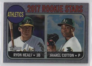 2017 Topps Heritage - [Base] - Chrome Rookie Stars Purple Refractor #199 - Rookie Stars - Ryon Healy, Jharel Cotton