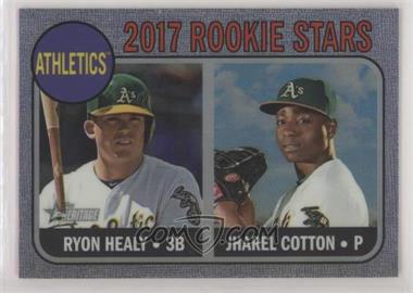 2017 Topps Heritage - [Base] - Chrome Rookie Stars Purple Refractor #199 - Rookie Stars - Ryon Healy, Jharel Cotton