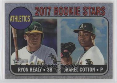 2017 Topps Heritage - [Base] - Chrome Rookie Stars Purple Refractor #199 - Rookie Stars - Ryon Healy, Jharel Cotton