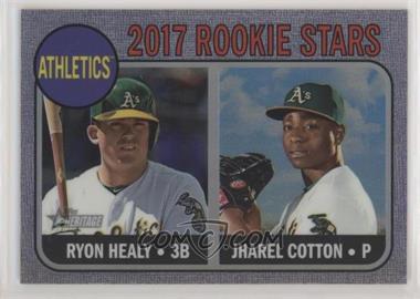 2017 Topps Heritage - [Base] - Chrome Rookie Stars Purple Refractor #199 - Rookie Stars - Ryon Healy, Jharel Cotton