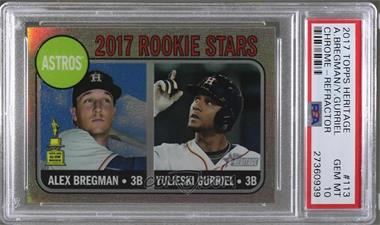 2017 Topps Heritage - [Base] - Chrome Rookie Stars Refractor #113 - Rookie Stars - Alex Bregman, Yuli Gurriel /568 [PSA 10 GEM MT]