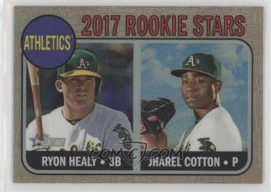 2017 Topps Heritage - [Base] - Chrome Rookie Stars Refractor #199 - Rookie Stars - Ryon Healy, Jharel Cotton /568