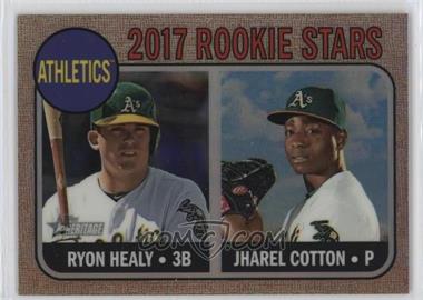 2017 Topps Heritage - [Base] - Chrome Rookie Stars Refractor #199 - Rookie Stars - Ryon Healy, Jharel Cotton /568