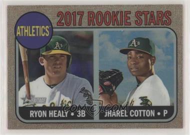2017 Topps Heritage - [Base] - Chrome Rookie Stars Refractor #199 - Rookie Stars - Ryon Healy, Jharel Cotton /568
