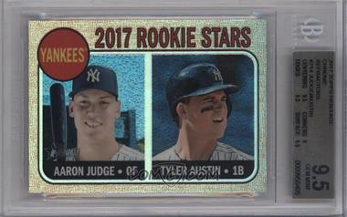 2017 Topps Heritage - [Base] - Chrome Rookie Stars Refractor #214 - Rookie Stars - Aaron Judge, Tyler Austin /568 [BGS 9.5 GEM MINT]