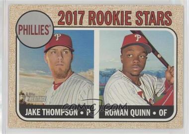 2017 Topps Heritage - [Base] - Gray Back #275 - Rookie Stars - Jake Thompson, Roman Quinn /10