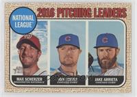 League Leaders - Max Scherzer, Jake Arrieta, Jon Lester #/10