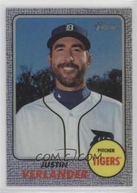 2017 Topps Heritage - [Base] - Hot Box Chrome Purple Refractor #THC-417 - Justin Verlander