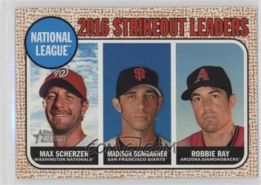 2017 Topps Heritage - [Base] #11 - League Leaders - Robbie Ray, Madison Bumgarner, Max Scherzer