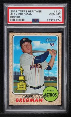 2017 Topps Heritage - [Base] #113.2 - SP - Rookie Variation - Alex Bregman [PSA 10 GEM MT]