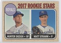 Rookie Stars - Hunter Dozier, Matt Strahm