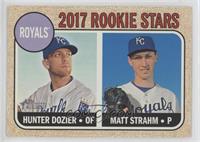Rookie Stars - Hunter Dozier, Matt Strahm