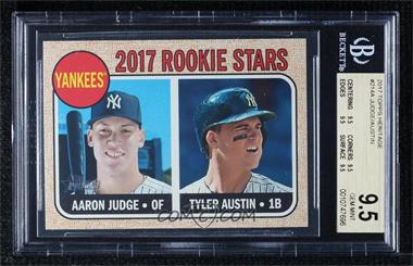 2017 Topps Heritage - [Base] #214.1 - Rookie Stars - Aaron Judge, Tyler Austin [BGS 9.5 GEM MINT]