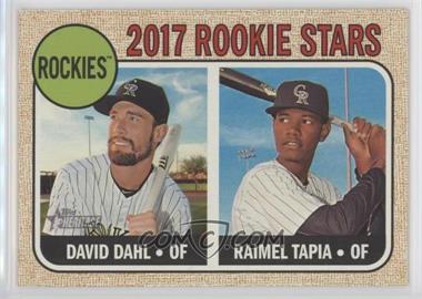 2017 Topps Heritage - [Base] #258 - Rookie Stars - David Dahl, Raimel Tapia