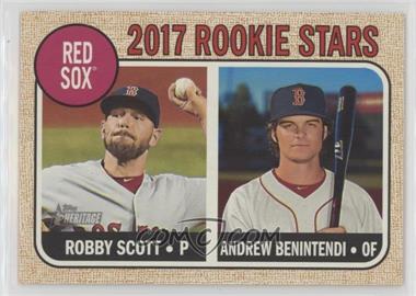 2017 Topps Heritage - [Base] #314.1 - Rookie Stars - Robby Scott, Andrew Benintendi