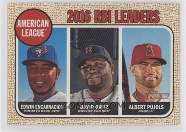 2017 Topps Heritage - [Base] #4 - League Leaders - Edwin Encarnacion, Albert Pujols, David Ortiz