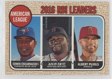 2017 Topps Heritage - [Base] #4 - League Leaders - Edwin Encarnacion, Albert Pujols, David Ortiz