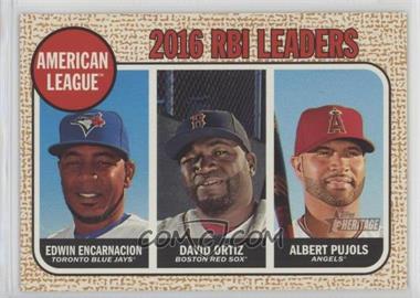 2017 Topps Heritage - [Base] #4 - League Leaders - Edwin Encarnacion, Albert Pujols, David Ortiz