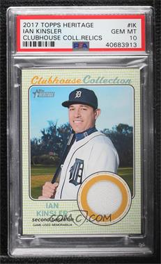 2017 Topps Heritage - Clubhouse Collection Relics #CCR-IK - Ian Kinsler [PSA 10 GEM MT]