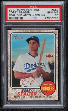 2017 Topps Heritage - Real One Autographs - Red Ink #ROA-CSE - Corey Seager /68 [PSA 10 GEM MT]